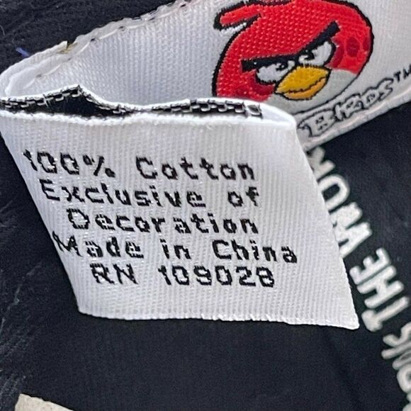 NWT Angry Birds Embroidered Snapback Cap A Is For Angry Black Concept One Access - Picture 10 of 11